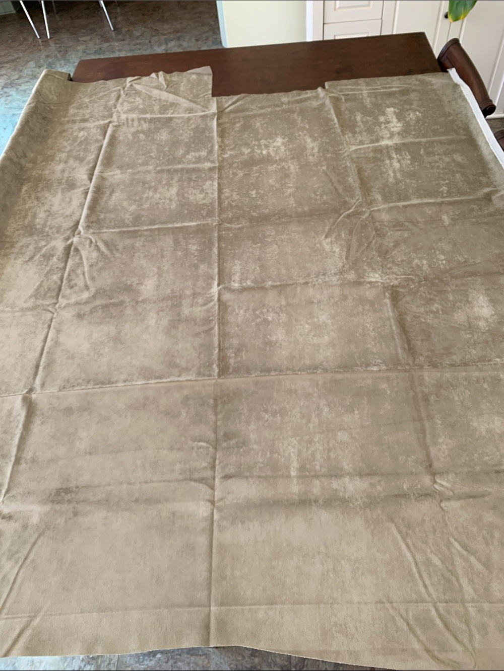 Sage green velveteen upholstery fabric